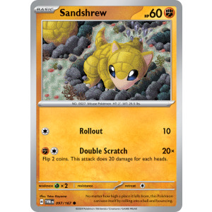 Sandshrew 97/167 Pokemon TCG Scarlet & Violet Twilight Masquerade