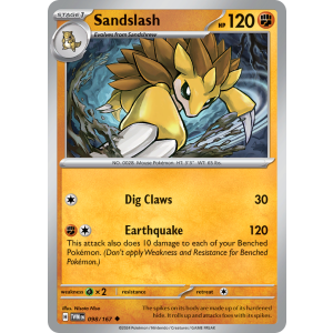 Sandslash 98/167 Pokemon TCG Scarlet & Violet Twilight Masquerade