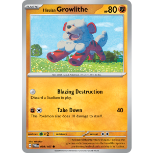 Hisuian Growlithe 99/167 Pokemon TCG Scarlet & Violet Twilight Masquerade