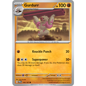 Gurdurr 104/167 Pokemon TCG Scarlet & Violet Twilight Masquerade