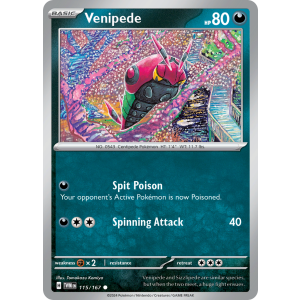 Venipede 115/167 Pokemon TCG Scarlet & Violet Twilight Masquerade