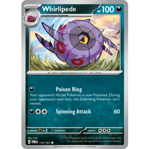 Whirlipede 116/167 Pokemon TCG Scarlet & Violet Twilight Masquerade