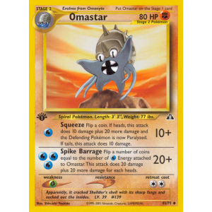 Omastar 43/75 Pokemon TCG Neo Neo Discovery