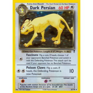 Rare Holo Dark Persian 6/110 Pokemon TCG Other Legendary Collection