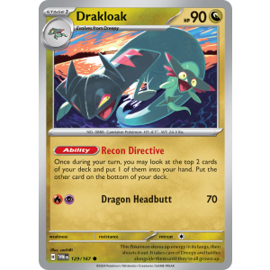 Drakloak 129/167 Pokemon TCG Scarlet & Violet Twilight Masquerade