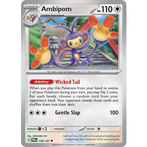 Ambipom 138/167 Pokemon TCG Scarlet & Violet Twilight Masquerade