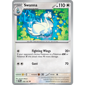 Swanna 140/167 Pokemon TCG Scarlet & Violet Twilight Masquerade