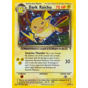 Rare Holo Dark Raichu 7/110 Pokemon TCG Other Legendary Collection