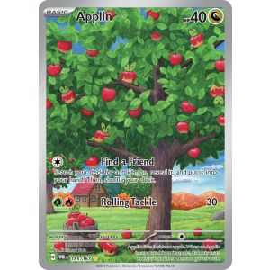 Illustration Rare Applin 185/167 Pokemon TCG Scarlet & Violet Twilight Masquerade