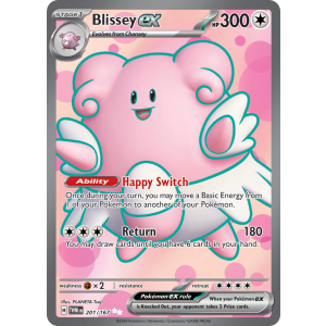 Ultra Rare Blissey ex 201/167 Pokemon TCG Scarlet & Violet Twilight Masquerade