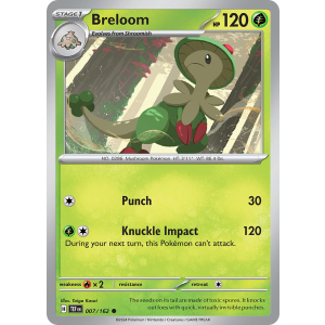 Breloom 7/162 Pokemon TCG Scarlet & Violet Temporal Forces