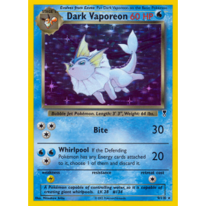 Rare Holo Dark Vaporeon 9/110 Pokemon TCG Other Legendary Collection