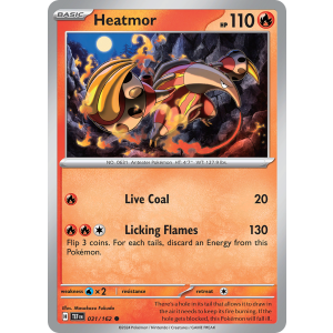 Heatmor 31/162 Pokemon TCG Scarlet & Violet Temporal Forces