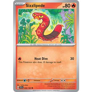 Sizzlipede 36/162 Pokemon TCG Scarlet & Violet Temporal Forces