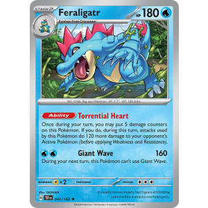 Feraligatr 41/162 Pokemon TCG Scarlet & Violet Temporal Forces