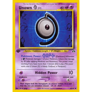 Unown D 47/75 Pokemon TCG Neo Neo Discovery