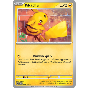 Pikachu 51/162 Pokemon TCG Scarlet & Violet Temporal Forces