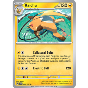 Raichu 52/162 Pokemon TCG Scarlet & Violet Temporal Forces