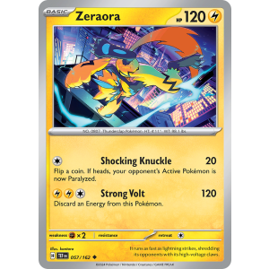 Zeraora 57/162 Pokemon TCG Scarlet & Violet Temporal Forces