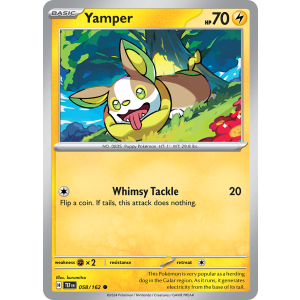 Yamper 58/162 Pokemon TCG Scarlet & Violet Temporal Forces