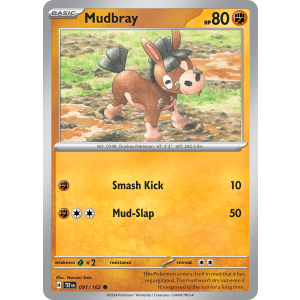 Mudbray 91/162 Pokemon TCG Scarlet & Violet Temporal Forces