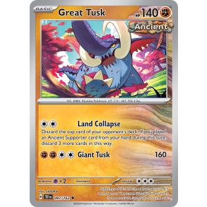 Great Tusk 97/162 Pokemon TCG Scarlet & Violet Temporal Forces