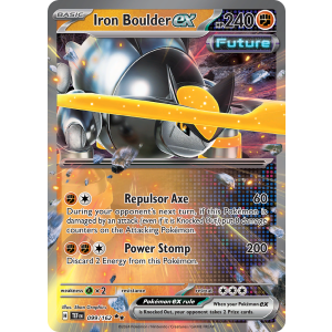 Double Rare Iron Boulder ex 99/162 Pokemon TCG Scarlet & Violet Temporal Forces