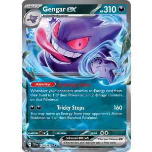 Double Rare Gengar ex 104/162 Pokemon TCG Scarlet & Violet Temporal Forces