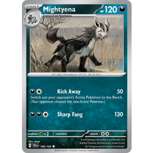 Mightyena 106/162 Pokemon TCG Scarlet & Violet Temporal Forces