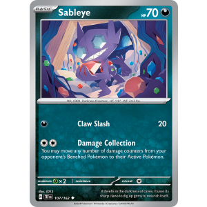 Sableye 107/162 Pokemon TCG Scarlet & Violet Temporal Forces