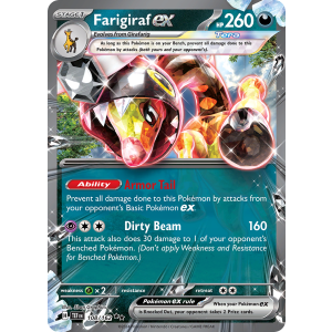 Double Rare Farigiraf ex 108/162 Pokemon TCG Scarlet & Violet Temporal Forces