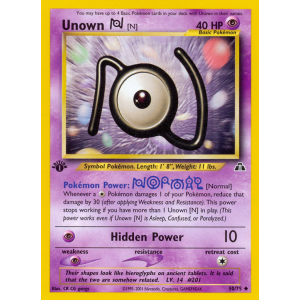 Unown N 50/75 Pokemon TCG Neo Neo Discovery