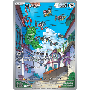 Illustration Rare Chatot 181/162 Pokemon TCG Scarlet & Violet Temporal Forces