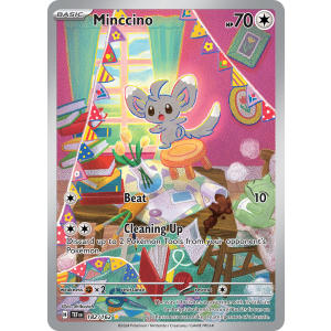 Illustration Rare Minccino 182/162 Pokemon TCG Scarlet & Violet Temporal Forces