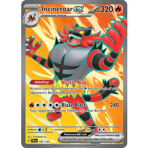 Ultra Rare Incineroar ex 187/162 Pokemon TCG Scarlet & Violet Temporal Forces