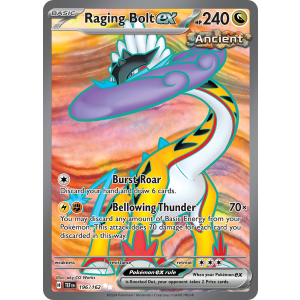 Ultra Rare Raging Bolt ex 196/162 Pokemon TCG Scarlet & Violet Temporal Forces