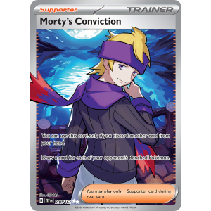 Ultra Rare Morty's Conviction 201/162 Pokemon TCG Scarlet & Violet Temporal Forces