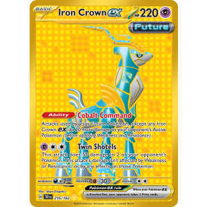 Hyper Rare Iron Crown ex 216/162 Pokemon TCG Scarlet & Violet Temporal Forces