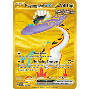 Hyper Rare Raging Bolt ex 218/162 Pokemon TCG Scarlet & Violet Temporal Forces