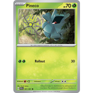 Pineco 1/91 Pokemon TCG Scarlet & Violet Paldean Fates