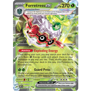 Double Rare Forretress ex 2/91 Pokemon TCG Scarlet & Violet Paldean Fates