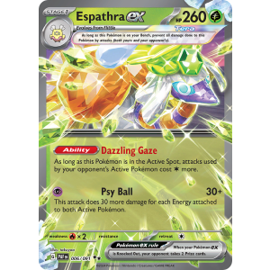 Double Rare Espathra ex 6/91 Pokemon TCG Scarlet & Violet Paldean Fates