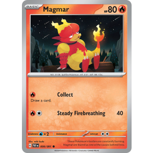 Magmar 9/91 Pokemon TCG Scarlet & Violet Paldean Fates