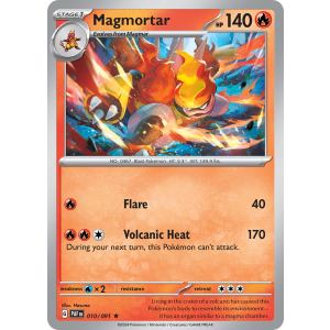 Magmortar 10/91 Pokemon TCG Scarlet & Violet Paldean Fates