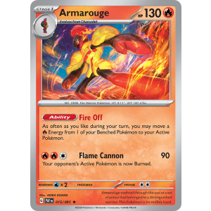 Armarouge 15/91 Pokemon TCG Scarlet & Violet Paldean Fates