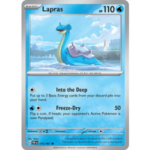 Lapras 16/91 Pokemon TCG Scarlet & Violet Paldean Fates