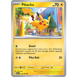 Pikachu 18/91 Pokemon TCG Scarlet & Violet Paldean Fates