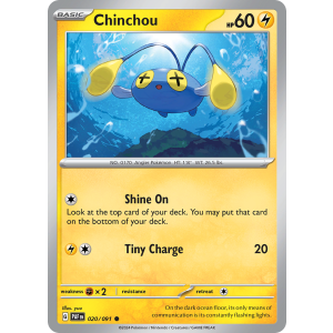 Chinchou 20/91 Pokemon TCG Scarlet & Violet Paldean Fates