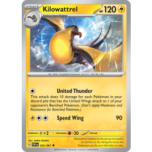 Kilowattrel 22/91 Pokemon TCG Scarlet & Violet Paldean Fates