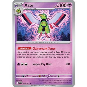 Xatu 26/91 Pokemon TCG Scarlet & Violet Paldean Fates